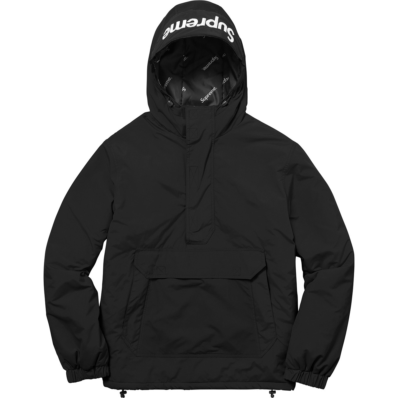 Hooded Logo Half Zip Pullover view 2
